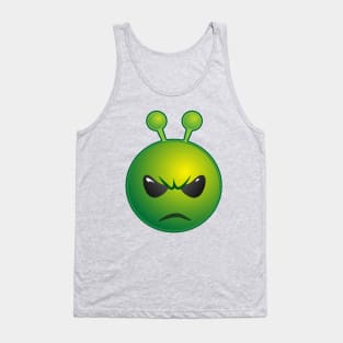 Funny Alien Monster ET Extraterrestrial Martian Green Man Emoji for Women, Men and Kids 17 Tank Top